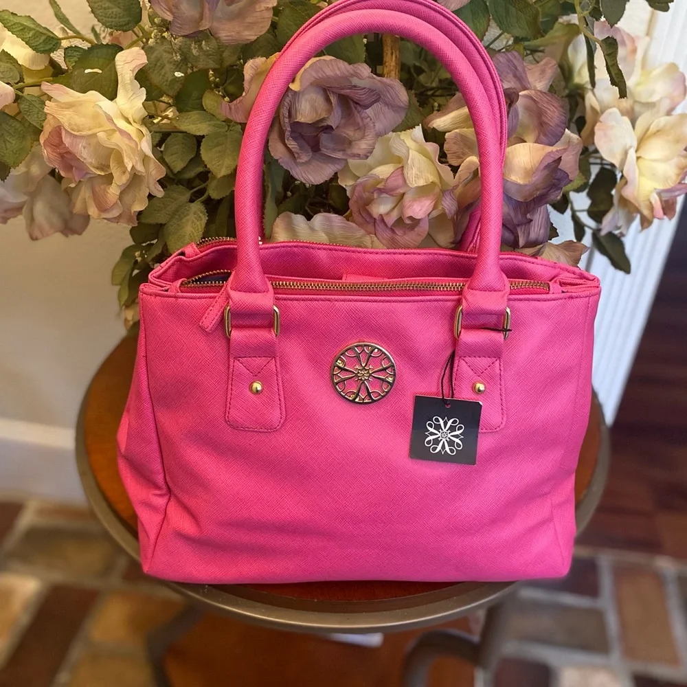 Chic Fuchsia Satchel Bag - Picture 1 of 6